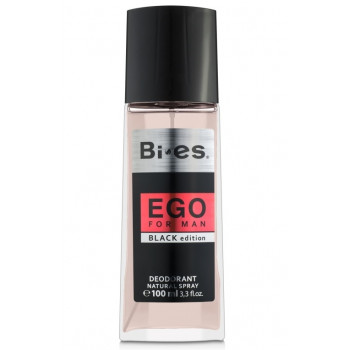 Дезодорант парфумований чоловічий 100мл BI-ES EGO FOR MAN BLACK скло 4268