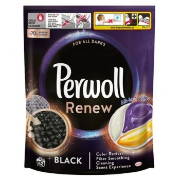 Пральний порошок капсули Perwol Renewl black 42шт 5545