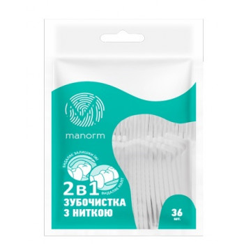 Зубочистки ТМ Манорм з освіжаючою ниткою (24шт/уп) ціна за уп.0149