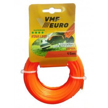 Жилка для триммера 3,0 д VMF EURO Зірка 15 м (40шт) 101126/1269 Жилка для триммера 3,0 д VMF EURO Зірка 15 м (40шт) 101126/1269