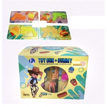 Жувальна цукерка + іграшка Toy Gun + Gummy 20/30 3,5гр ціна за уп.
