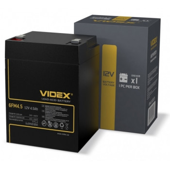 Акумулятор VIDEX свинцево-кислотний 6FM4.5 12V/4.5Ah color box 1 298016 Акумулятор VIDEX свинцево-кислотний 6FM4.5 12V/4.5Ah color box 1 298016