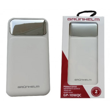 Павербанк GRUNHELM 10000 mAh білий GP-10WQC швидка зарядка 22,5W 5266 Павербанк GRUNHELM 10000 mAh білий GP-10WQC швидка зарядка 22,5W 5266