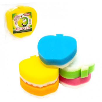 Губка банна Яблучко (40шт/ящ) 0139 Губка банна Яблучко (40шт/ящ) 0139