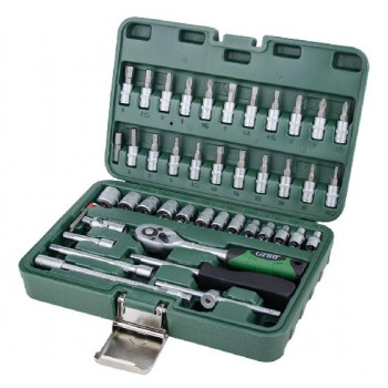 Насадки набір торцеві і біти 1/4 46шт.Grad 6004015 Насадки набір торцеві і біти 1/4 46шт.Grad 6004015