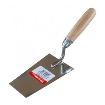 Кельма трапецієвидна вузька нержавіюча сталь 140*90*70мм ручка Дерев'яна WoffMann i0201/7896 Кельма трапецієвидна вузька нержавіюча сталь 140*90*70мм ручка Дерев'яна WoffMann i0201/7896