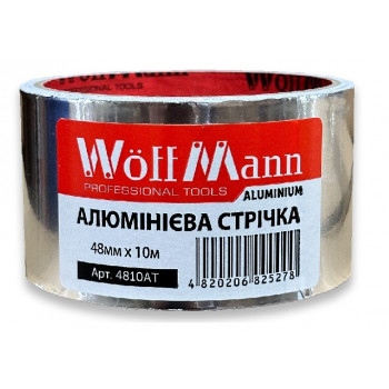 Алюмінієва стрічка 48мм*10м WoffMann (48шт) 4810AT Алюмінієва стрічка 48мм*10м WoffMann (48шт) 4810AT