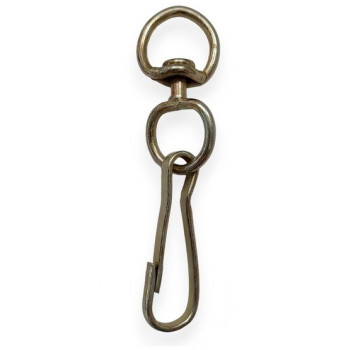 Карабін пружинний з вертлюгом 65мм Карабін пружинний з вертлюгом 65мм