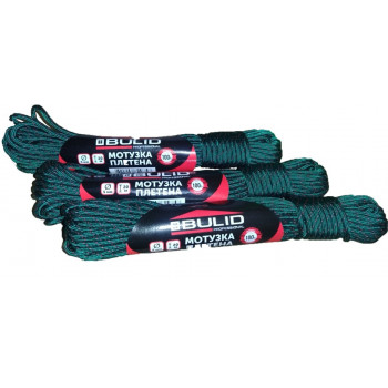 Мотузка плетена 5мм 20м зелена TM BULID 9757 Мотузка плетена 5мм 20м зелена TM BULID 9757