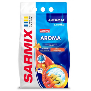 Пральний порошок SARMIX Aroma для всіх типів прання 2,1кг (6шт) 4182 Пральний порошок SARMIX Aroma для всіх типів прання 2,1кг (6шт) 4182