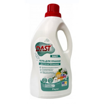 Пральний порошок гель TM DAST 2 л 50пр. для дитячої білизни (6шт) 1970 Пральний порошок гель TM DAST 2 л 50пр. для дитячої білизни (6шт) 1970