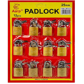 Замок навісний Набір 12шт. 25мм на блістері AP12-25 7242 Замок навісний Набір 12шт. 25мм на блістері AP12-25 7242