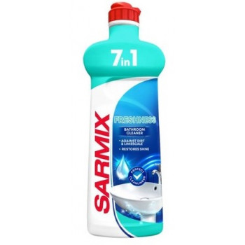 Засіб для чищення ванн та раковин Sarmix 7in1 свіжість 500 мл (18шт) 4748 Засіб для чищення ванн та раковин Sarmix 7in1 свіжість 500 мл (18шт) 4748
