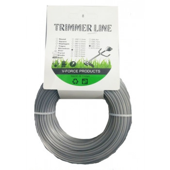 Жилка для триммера 2,4 д TRIMMER LINE зірка армована Сіра 15 м 3454 Жилка для триммера 2,4 д TRIMMER LINE зірка армована Сіра 15 м 3454