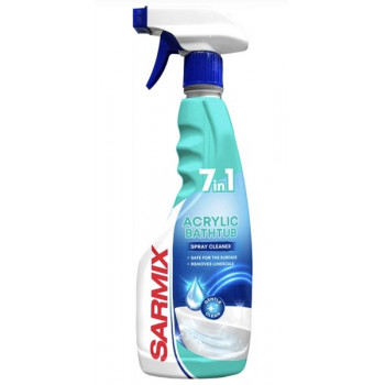 Засіб для миття акрилових ванн з тригером Sarmix свіжість 500 мл (16шт) 3772 Засіб для миття акрилових ванн з тригером Sarmix свіжість 500 мл (16шт) 3772