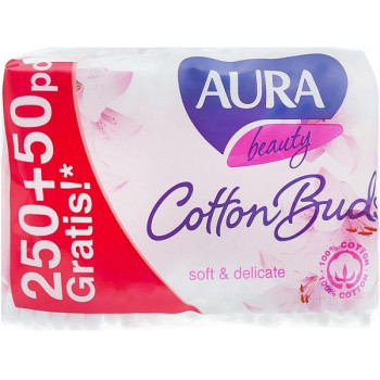 Ватні палички Aura beauty 300шт. п/е уп. 2281 Ватні палички Aura beauty 300шт. п/е уп. 2281