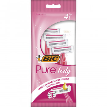 Станки BIC Pure lady жіночі 3 леза 4шт. (10уп/ящ) ціна за уп. 3816 Станки BIC Pure lady жіночі 3 леза 4шт. (10уп/ящ) ціна за уп. 3816